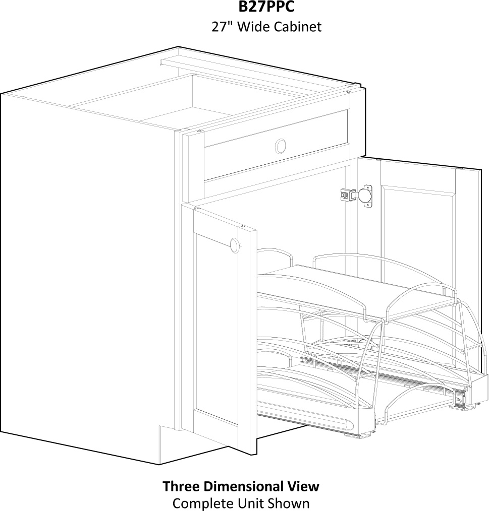 Specsheet Cabinet Pullout Two Door Pan Caddy 3