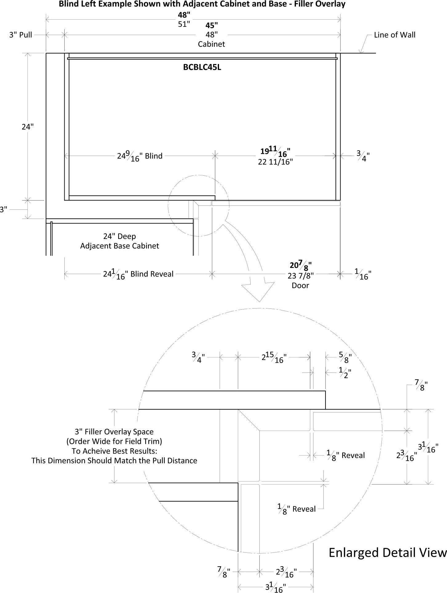 Specsheet Corner Blind Base Frameless